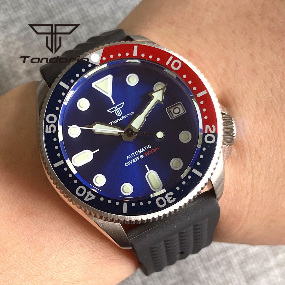 Rubber Strap Diver - Tandorio NH35A 37Mm Tự Động Nam