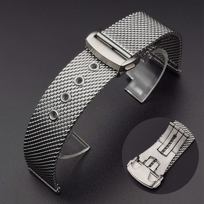 Mesh Strap Metal - Stainless Steel Strap 20mm 22mm for