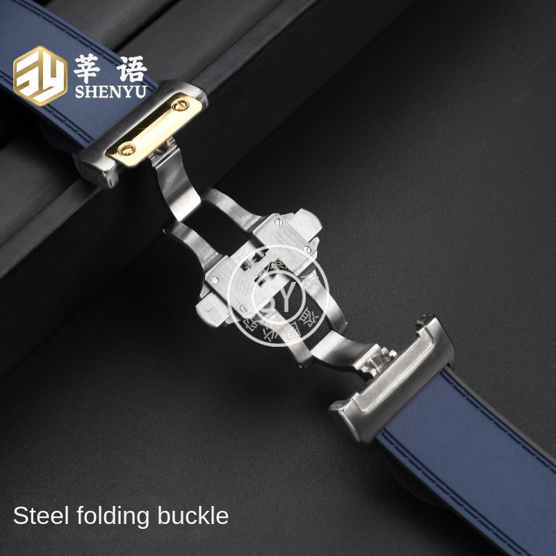 Shenyu Rubber watch strap For  - đánh giá và giá Cartier Watch Santos
