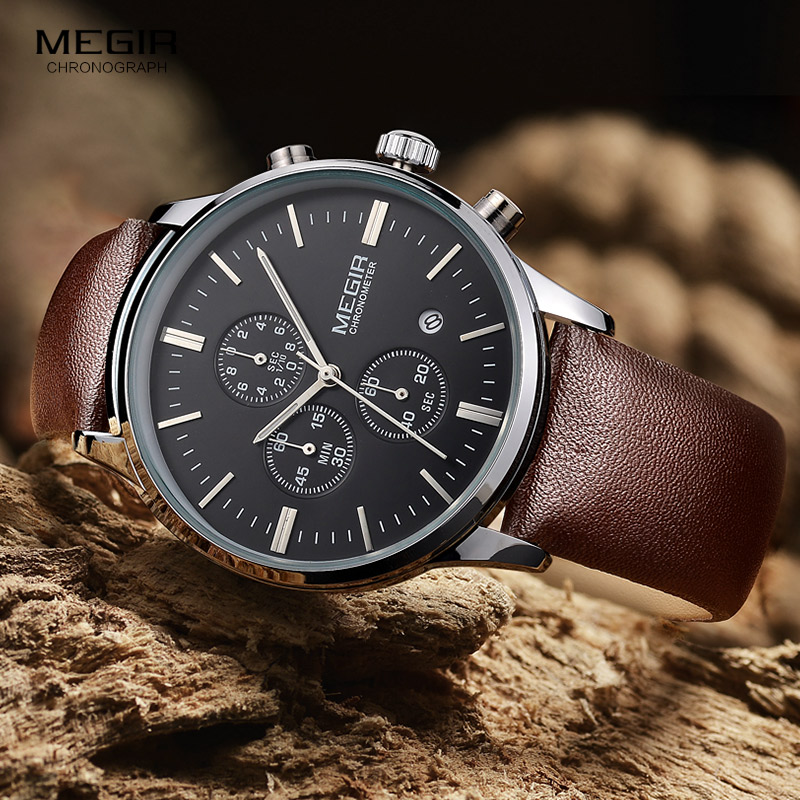 Megir Đồng Hồ Thạch Anh Nam Dạ - đánh giá và giá Suede Strap Watch