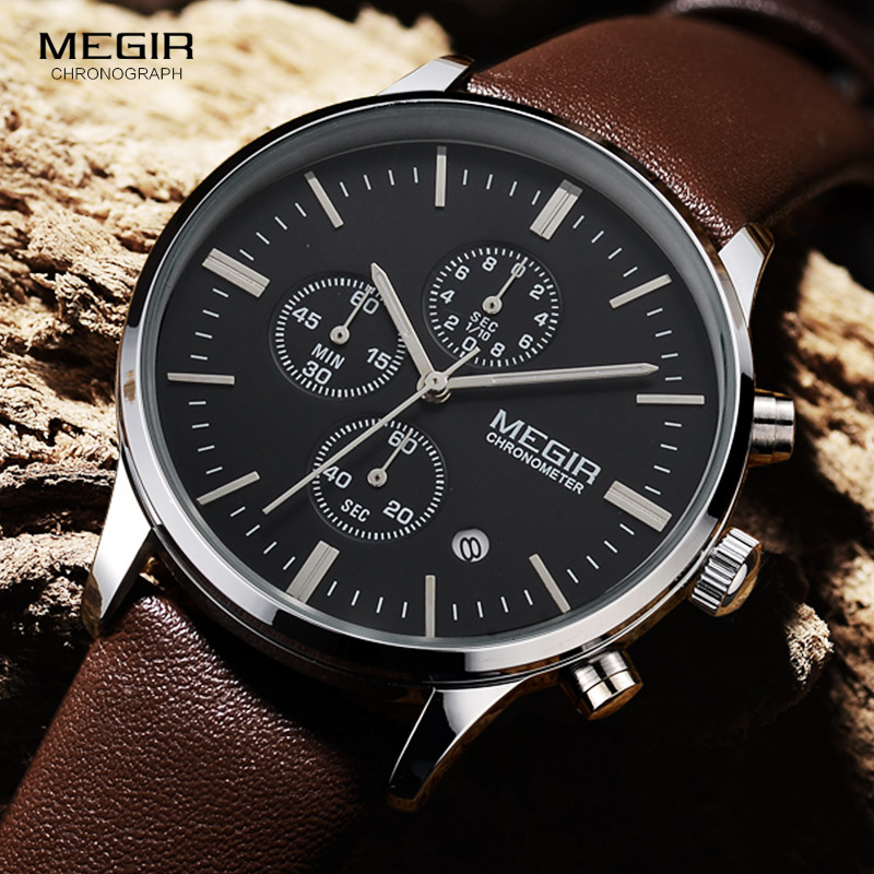 Megir Đồng Hồ Thạch Anh Nam Dạ - đánh giá và giá Suede Strap Watch