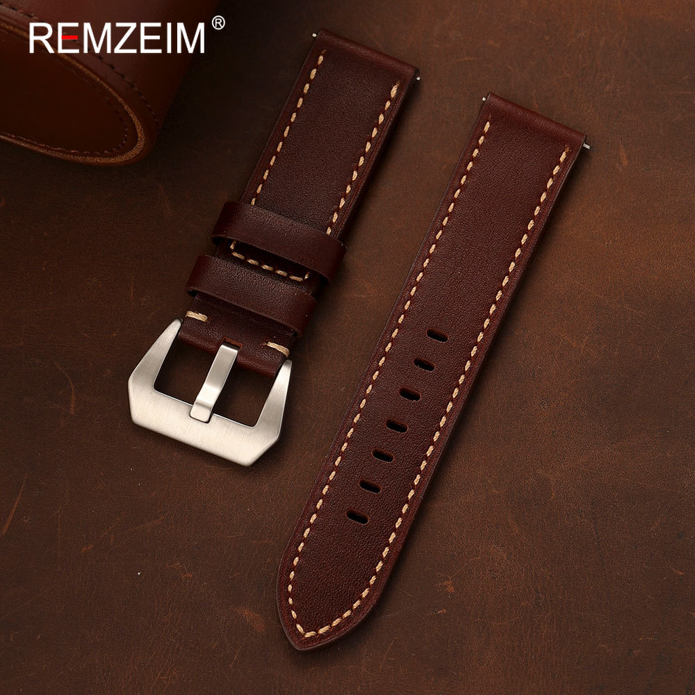 Vintage Men Oil Wax Leather Wa - đánh giá và giá Leather Strap Quick Release