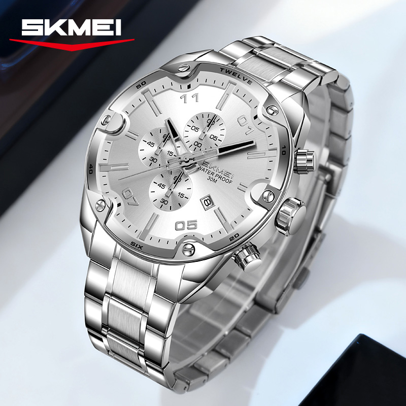 SKMEI 9387 Fashion Calendar Ch - đánh giá và giá Suede Strap Watch