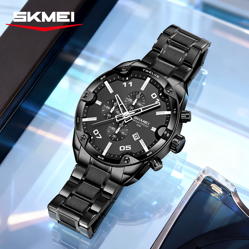 SKMEI 9387 Fashion Calendar Ch - đánh giá và giá Suede Strap Watch