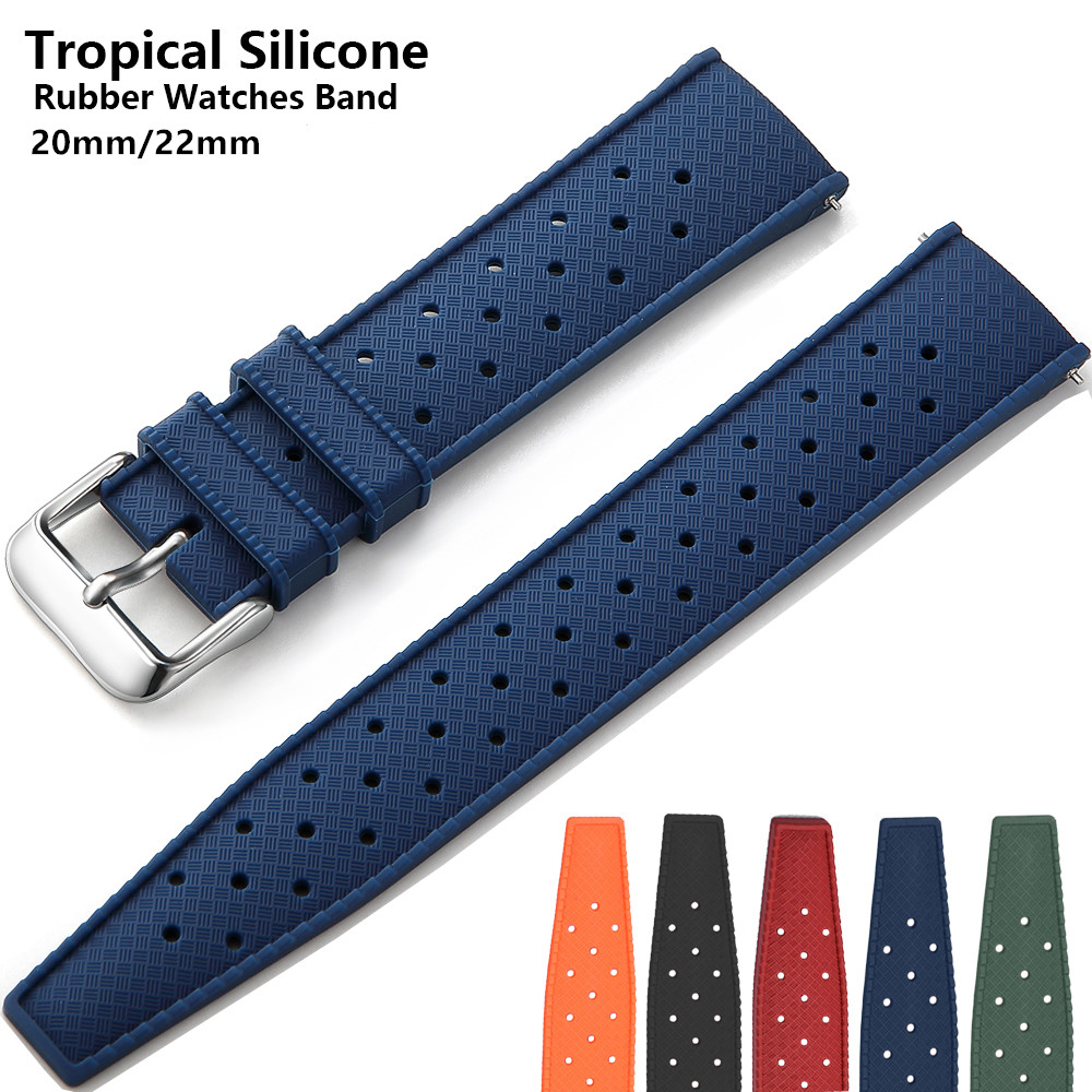 20mm 22mm Tropic Rubber Band f - đánh giá và giá Suede Strap Watch