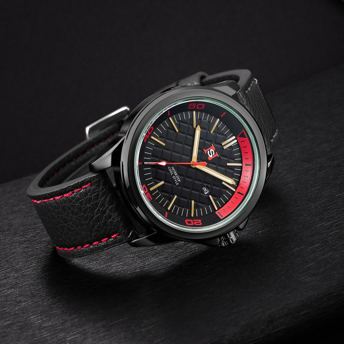 NS Simple Fashion men watch Ou - đánh giá và giá Suede Strap Watch