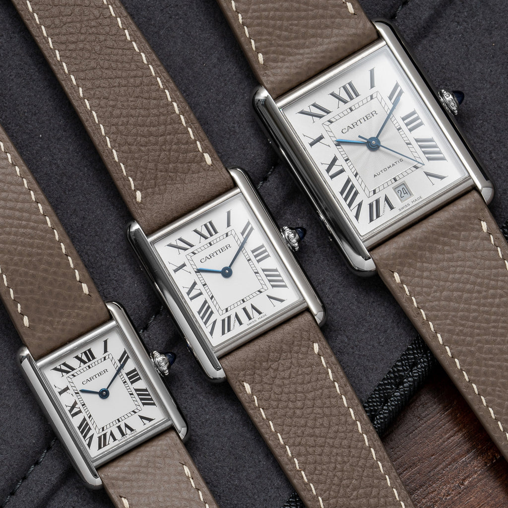 Father's Day Gift Epsom Leathe - đánh giá và giá Cartier Watch Santos
